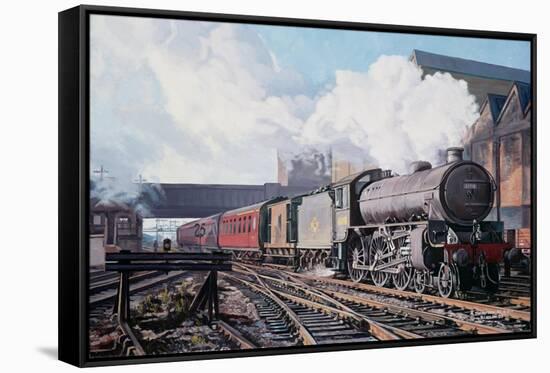 A 'Thompson' B1 Class Moving Empty Stock on a Cold February Morning, 1998-David Nolan-Framed Stretched Canvas