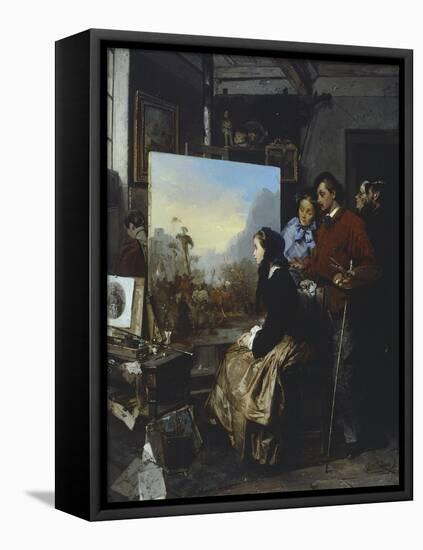A Thought for Garibaldi, 1862-Domenico Induno-Framed Stretched Canvas