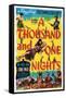 A Thousand and One Nights, Center: Cornel Wilde, Adele Jergens, Top Right: Phil Silvers, 1945-null-Framed Stretched Canvas