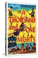 A Thousand and One Nights, Center: Cornel Wilde, Adele Jergens, Top Right: Phil Silvers, 1945-null-Stretched Canvas