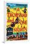 A Thousand and One Nights, Center: Cornel Wilde, Adele Jergens, Top Right: Phil Silvers, 1945-null-Framed Art Print