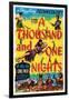 A Thousand and One Nights, Center: Cornel Wilde, Adele Jergens, Top Right: Phil Silvers, 1945-null-Framed Art Print