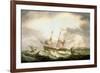 A Three Master adrift in the Downs with help at Hand-Thomas Luny-Framed Giclee Print