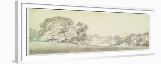 A Three Storied Georgian House in a Park, C.1795 (Wash over Graphite on Paper)-J. M. W. Turner-Framed Premium Giclee Print
