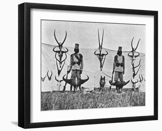 A Three Weeks' Shoot on the Guaso Nyiro, from 'Big Game Shooting on the Equator', 1908-Francis Arthur Dickinson-Framed Giclee Print