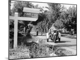 A Three Wheeled Harley-Davidson Police Bike, America, 1950S-null-Mounted Photographic Print