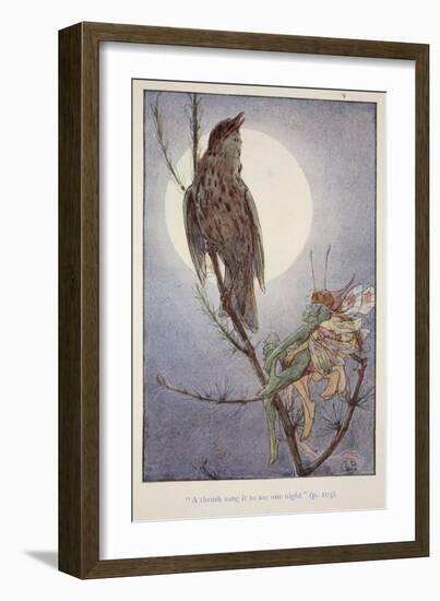 'A Thrush Sang it to Me', from Brownies and Other Tales by Julia Hortia Ewing, Woodward, Alice B…-null-Framed Giclee Print