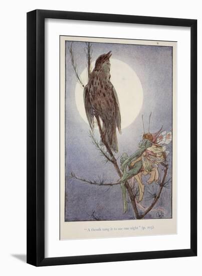 'A Thrush Sang it to Me', from Brownies and Other Tales by Julia Hortia Ewing, Woodward, Alice B…-null-Framed Giclee Print