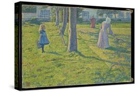 À Thuin Ou La Partie De Tennis, 1889 (Oil on Canvas)-Theo Van Rysselberghe-Stretched Canvas