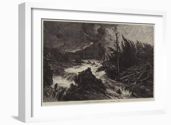 A Thunderstorm in the Bavarian Mountains-August Albert Zimmermann-Framed Giclee Print