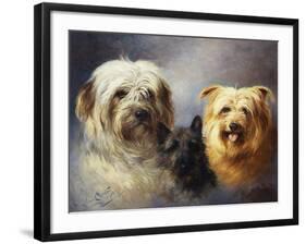 A Tibetan, a Cairn and a Silky Terrier-Lilian Cheviot-Framed Giclee Print