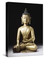 A Tibetan Bronze Figure of Buddha Sakyamuni, Late 13th Century-null-Stretched Canvas