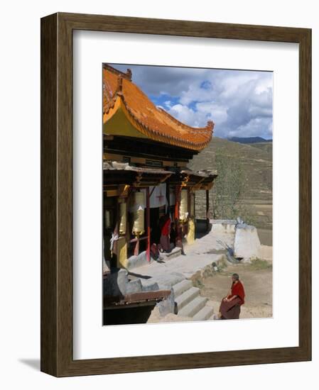 A Tibetan Nunnery at Garze, Sichuan Province, China-Occidor Ltd-Framed Photographic Print