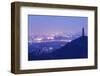 A Tibetan Style Stupa and Pagoda on the Grounds of Yuquan Mountain Overlooking the City-Christian Kober-Framed Photographic Print