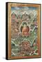 A Tibetan Thang.ka, Buddha Shakyamuni Surrounded by Many Scenes from His Previous Lives, 18th C-null-Framed Stretched Canvas