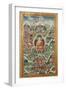 A Tibetan Thang.ka, Buddha Shakyamuni Surrounded by Many Scenes from His Previous Lives, 18th C-null-Framed Giclee Print