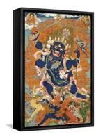 A Tibetan Thang.ka Depicting the Four-Armed and Four-Headed Caturbhujamahakala, circa 1900-null-Framed Stretched Canvas