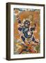 A Tibetan Thang.ka Depicting the Four-Armed and Four-Headed Caturbhujamahakala, circa 1900-null-Framed Giclee Print