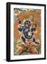 A Tibetan Thang.ka Depicting the Four-Armed and Four-Headed Caturbhujamahakala, circa 1900-null-Framed Giclee Print