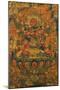 A Tibetan Thanka with a Central Figure of Heruka-null-Mounted Giclee Print