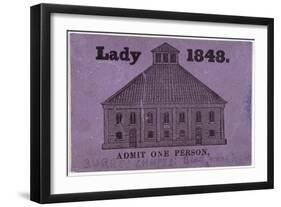 A ticket of admission for a lady to Surrey Chapel, Blackfriars Road, Southwark, London, 1848-Anon-Framed Giclee Print