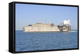 A Tif-25K Aerostat Tethered on the Stern of High-Speed Vessel Swift-null-Framed Stretched Canvas