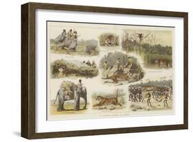 A Tiger Hunt in India-null-Framed Giclee Print