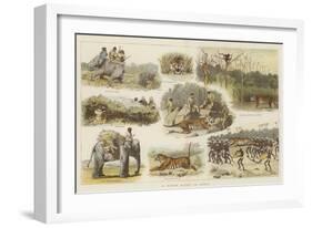 A Tiger Hunt in India-null-Framed Giclee Print