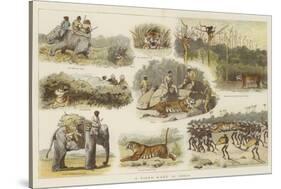 A Tiger Hunt in India-null-Stretched Canvas