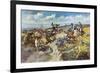 A Tight Dally and a Loose Latigo-Charles Marion Russell-Framed Art Print