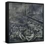 A Tilbury Shelter Scene-Henry Moore-Framed Stretched Canvas