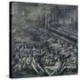 A Tilbury Shelter Scene-Henry Moore-Stretched Canvas