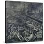 A Tilbury Shelter Scene-Henry Moore-Stretched Canvas