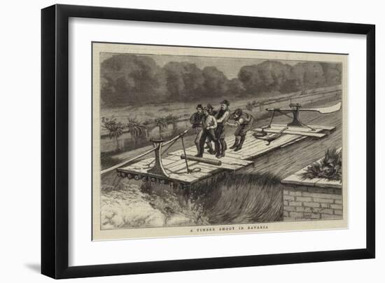 A Timber Shoot at Bavaria-null-Framed Giclee Print