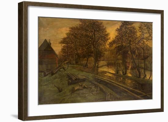 A Timberyard on the Wey, Guildford-Edwin Edwards-Framed Giclee Print