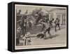 A Timely Rescue by His Master, a Scene in Johannesburg-Gordon Frederick Browne-Framed Stretched Canvas