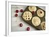 A Tin Filled with Small Fresh Cherry Pies Ready to Go into the Oven-Cynthia Classen-Framed Photographic Print