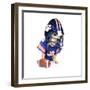 A Tiny Chihuahua in a Football Uniform-graphicphoto-Framed Photographic Print