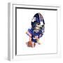 A Tiny Chihuahua in a Football Uniform-graphicphoto-Framed Photographic Print