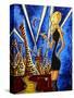 A Toast To The Little Black Dress-Megan Aroon Duncanson-Stretched Canvas