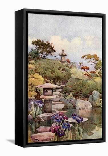 A Tokyo Garden-Ella Du Cane-Framed Stretched Canvas