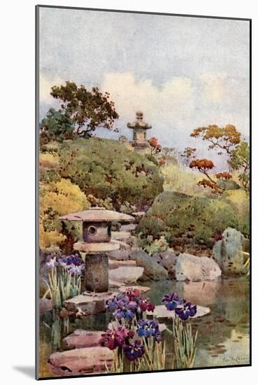 A Tokyo Garden-Ella Du Cane-Mounted Giclee Print