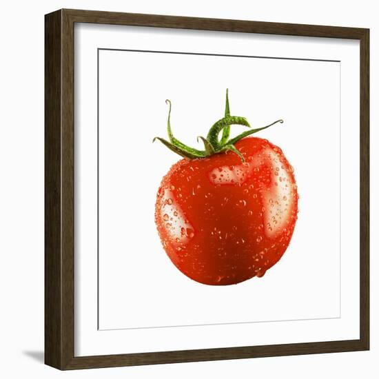 A Tomato with Drops of Water-Michael Löffler-Framed Photographic Print