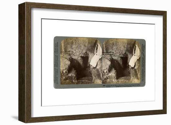 A Tomb with the Entrance Stone Rolled Away, Jerusalem, 1901-Underwood & Underwood-Framed Giclee Print