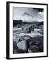 A Toned B&W Image of River Coupalls with Snow Capped Peak of Buachaille Etive Mor in Distance-Stephen Taylor-Framed Photographic Print