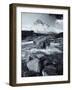 A Toned B&W Image of River Coupalls with Snow Capped Peak of Buachaille Etive Mor in Distance-Stephen Taylor-Framed Photographic Print