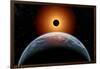 A Total Eclipse of the Sun as Seen from Being in Earth's Orbit-null-Framed Art Print