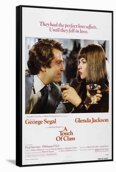 A TOUCH OF CLASS, US poster, from left: George Segal, Glenda Jackson, 1973-null-Framed Stretched Canvas
