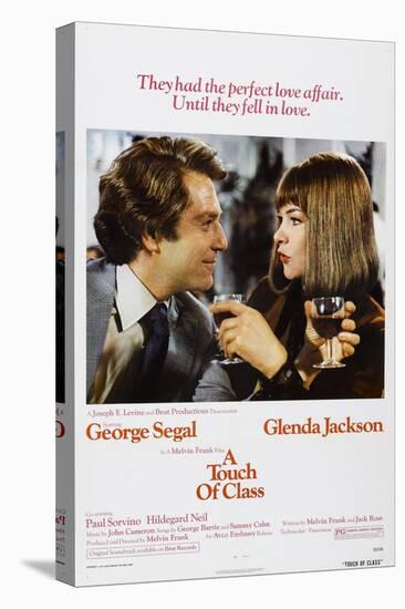 A TOUCH OF CLASS, US poster, from left: George Segal, Glenda Jackson, 1973-null-Stretched Canvas