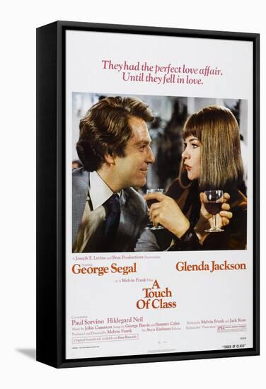 A TOUCH OF CLASS, US poster, from left: George Segal, Glenda Jackson, 1973-null-Framed Stretched Canvas